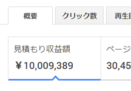 アドセンス報酬1000万円以上