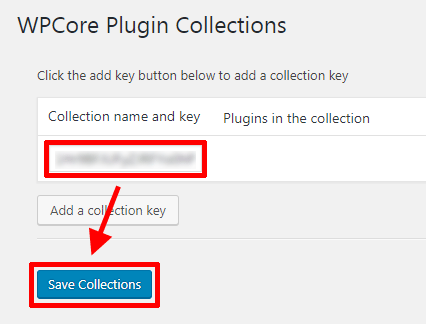WPCore-Plugin-Manager-collection-keyを貼り付け